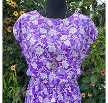 Haband Dresses | Haband - Vintage Maxi Dress | Color: Purple/White | Size: M