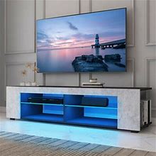 Wayfair Jowers TV Stand For Tvs Up To 65" LED Media W/ Glass Shelves Wood/Glass In Gray | 13.7 H In 59F93b20a24dd06869d955eea928ced4