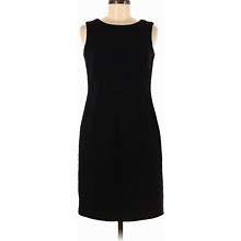 Chadwicks Casual Dress - Bodycon Crew Neck Sleeveless: Black Solid Dresses - Women's Size 6 Petite