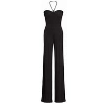 Ralph Lauren Collection Women's Stretch Jersey Wide-Leg Jumpsuit - Black - Size Small