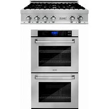 ZLINE Kitchen Appliance Package With 36 in. Stainless Steel Rangetop And 30 in. Double Wall Oven, 2KP-RTAWD36