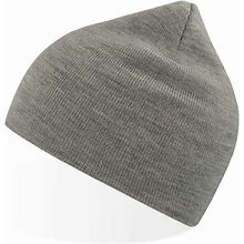 Atlantis Headwear HOLLY Sustainable Beanie Hat In Light Grey Mélange | Acrylic
