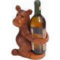 Novica Handmade Bear Hug Wood Wine Bottle Holder