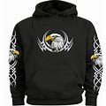 Gildan Tribal Eagle Biker Hoodie Sweatshirt Mens Clothing Apparel Gift