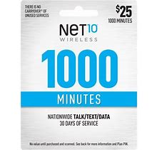 NET10 Wireless $25 Basic Phone 30-Day Prepaid Plan Direct Top Up