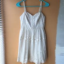American Eagle Outfitters Dresses | Aeo Lace Babydoll Dress | Color: Cream | Size: Xs