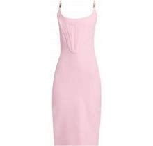 Versace Women's Satin Sheath Dress - Pale Pink - Size 6