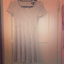 Forever 21 Dresses | Striped Forever21 Dress | Color: Cream/Tan | Size: M