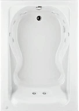 American Standard 2772.018WC Cadet 60" Acrylic Whirlpool Bathtub With Reversible Drain Everclean Technology And Acumassage Jets White Tub Whirlpool
