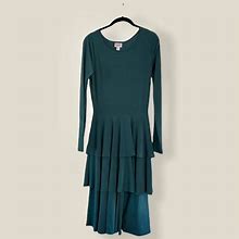 Lularoe Dresses | Lularoe Ruffled Dress | Color: Green | Size: S