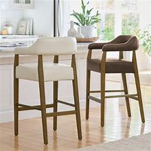 Bellamy Bar And Counter Stool - Reclaimed Pine/Marbled Bone/Counter Height, Counter Height (25Seat) - Grandin Road
