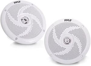 Pyle - Waterproof Rated Marine Speakers, Low-Profile Slim Style Speaker Pair