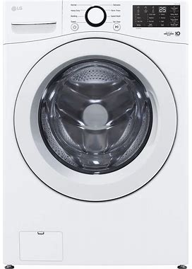 LG - 5.0 Cu. Ft. High-Efficiency Front Load Washer With 6Motion Technology - White