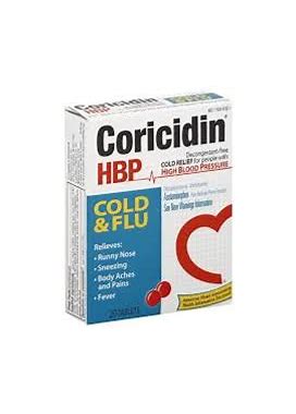 Coricidin HBP Cold & Flu Tablets - 20Ct (1-3 Unit)