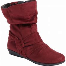 Wide Width Women's The Ezra Boot By Comfortview In Burgundy (Size 9 W)