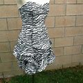 Teeze Me Dresses | Ruffled Corset Strapless Dress Teeze Me Zebra | Color: Black/White | Size: 3J