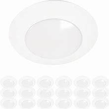 HALO HCLE 6 Inch Integrated LED Recessed Disk Light, 3000K, 900 Lumens, 90 CRI, Title 20 California Compliant, 18-Pack