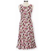 Northstyle Pink Petite Floral Ruched Waist Dress In By Catalog 6P