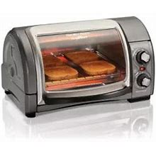 Hamilton Beach 4 Slice Easy Reach Toaster Oven With Roll Top Door