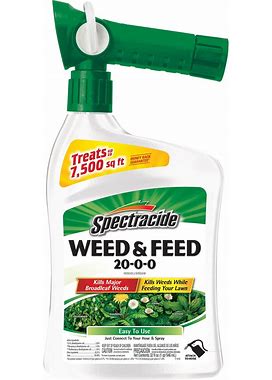 Spectracide Weed And Feed 20-0-0 32 Ounces, With Quickflip Hose-End Sprayer (6 Pack)