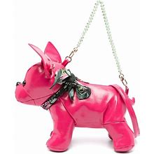 Monnalisa - Dog-Motif Shoulder Bag - Kids - Polyurethane/Polyester - One Size - Pink