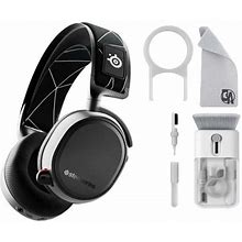 Steelseries Arctis 9 Wireless Gaming Headset For PC, Ps5, And PS4 Black With Cleaning Kit Bolt Axtion Bundle Like New