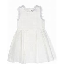 Simonetta - Lace-Detailing Sleeveless Dress - Kids - Cotton/Polyamide/Polyester - 6 Yrs - White