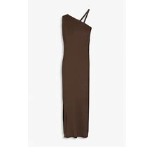 Brunello Cucinelli Bead-Embellished Ribbed Stretch-Cotton Jersey Midi Dress - Women - Chocolate Dresses - M