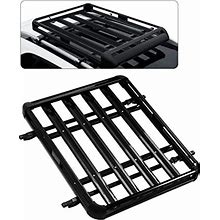 Maxsough Anti-Rust Roof Rack Cargo Carrier Lightweight Alloy Universal Roof Basket Rooftop Cargo Basket Car Top Luggage Holder 50"X 39.2" Universal For Suv