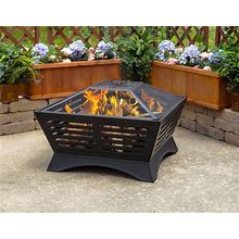 Pleasant Hearth Hutchinson 33in Steel Wood Burning Fire Pit