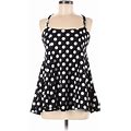 YOINS Casual Dress - A-Line Square Sleeveless: Black Polka Dots Dresses - Women's Size 8