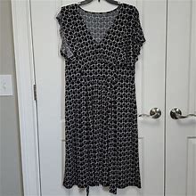 Apt. 9 Dresses | V Neck Knee Length Dress | Color: Black/White | Size: L