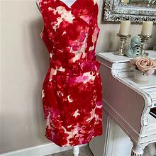Amelia Dresses | Amelia Pencil Belted Dress Size 12 (L05). | Color: Red | Size: 12