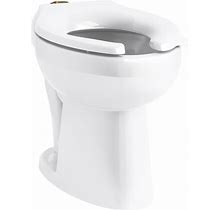 KOHLER Highcliff White Elongated Chair Height Commercial Toilet Bowl 12-In Rough-In | K-96057-0