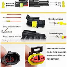 Waterproof Car Wire Connector Terminal Automotive Electrical Connectors Car Wire Connector Plug Kit 1/2/3/4/5/6 Pin Waterproof Connector 708Pcs (43 S