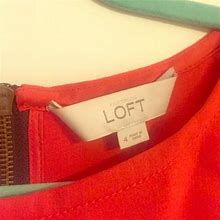 Loft Dresses | Loft Orange Dress With Pockets | Color: Orange | Size: 4