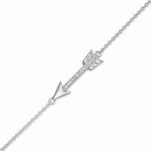 Zales Diamond Accent Arrow Anklet In Sterling Silver - 10"