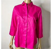 Chicos Womens Size 0 (US 4/6) No-Iron Stain Shield Button Down Front Shirt