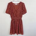Madewell Dresses | Madewell Smocked Waist Mini Dress Inkspot Dots | Color: Brown/White | Size: M