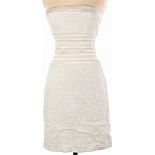 Bebe Dresses | Bebe Ivory Mini Strapless Dress | Color: Cream/White | Size: 4