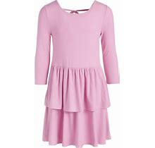 Epic Threads Big Girls Ribbed-Knit Tiered Ruffled Dress, Created For Macy's - Sweet Wisteria - Size S (7)