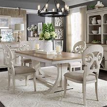 Liberty Furniture Farmhouse Reimagined (652-DR) Dining Room Set Dining Room Set 7 Pcs In White, Wood