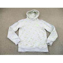Adidas Sweater Adult Small White Gold All Over Print Hoodie Sweatshirt