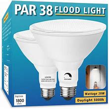 2 Pack Led Outdoor Flood Light Bulbs, 20W, E26 Base Flood Light