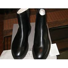 "New In Box" Aquatalia Sz 12 Black Leather Boots - Free Shipping