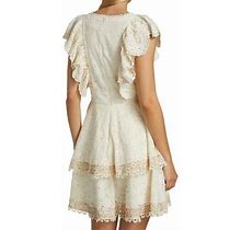 Farm Rio Eyelet Beaded Mini Dress. Size M. Retail $365