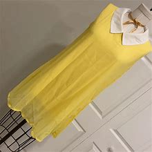 Yipiantianse Dresses | Beautiful Yellow Shift Dress | Color: White/Yellow | Size: Xs