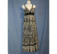 Alyn Paige, 5/6 Black And White Tiered Maxi Dress With Sandollar &