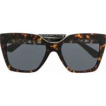 Versace Eyewear - Tortoiseshell Cat-Eye Square Sunglasses - Women - Acetate - 56 - Brown