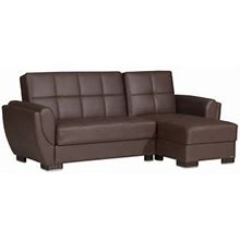 Brown Sectional - Ottomanson Legacy Air Reversible L-Shaped Sleeper Sofa & Chaise Sectional W/Storage Seats For Living Room, | Wayfair